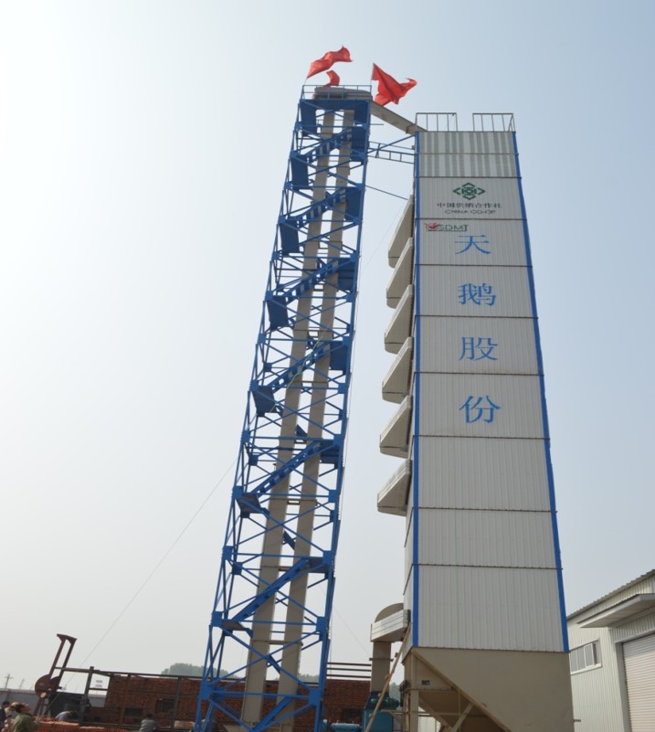 Sistema de torre de secagem de grãos